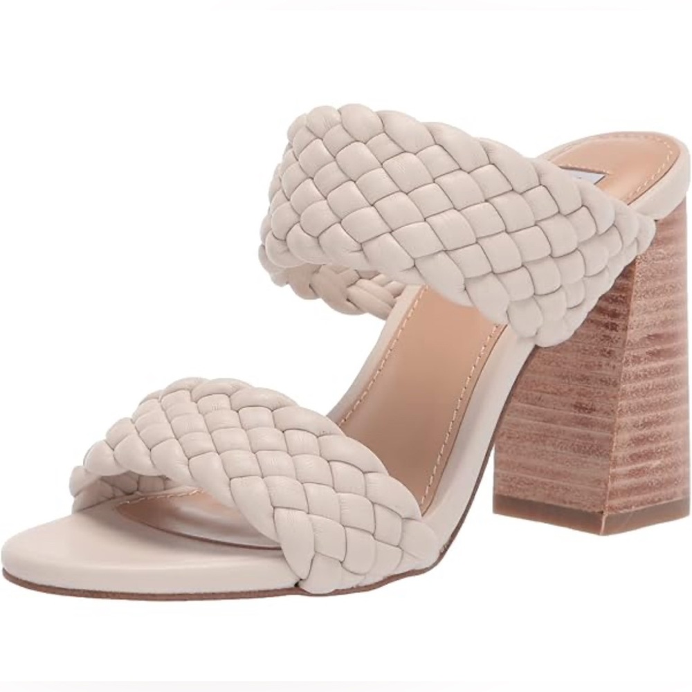 Dolce Vita Cream Braided High Heel Sandals